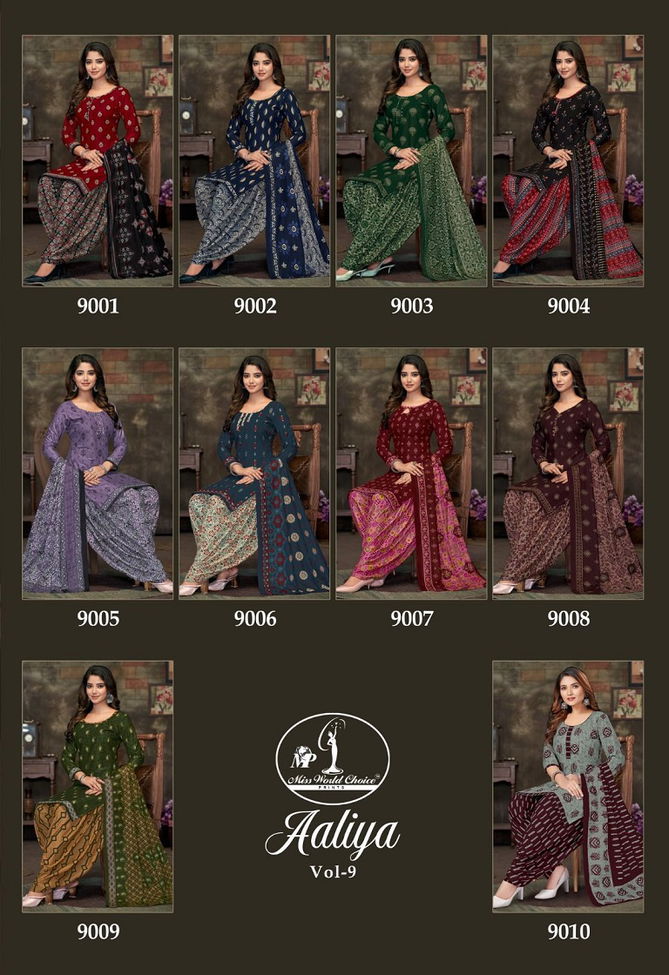 Aaliya Vol 9 By Miss World Daily Wear Cotton Dress Material Wholesale Online
